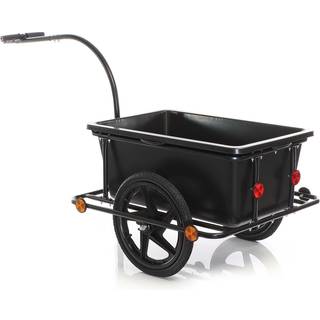 Anhænger- & Trækvogn 80 kg - Stabil med 16'' hjul på luft - Sort 158x69x51 cm