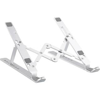 T'NB Foldbar & Justerbar Laptop Stander m. Bærepose - Sølv