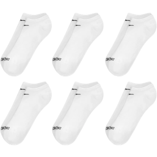 Nike Everyday Plus Cushioned-No-Show-træningsstrømper (6 par) - hvid - L