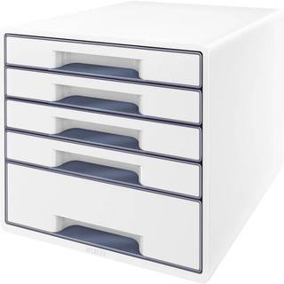 Desk Cube Leitz WOW 5-skuffer hvid-grå 52142001