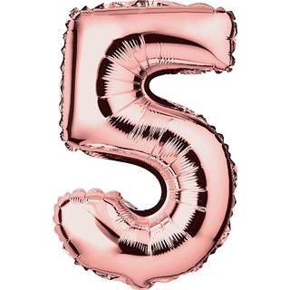 Salling folieballon " 5" H: 35 cm - flere varianter - assorteret