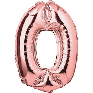 Salling folieballon " 0" H: 35 cm - flere varianter - assorteret