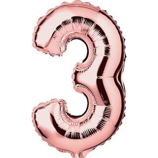 Salling folieballon " 3" H: 35 cm - flere varianter - assorteret (På lager i butik)