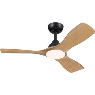 Philips LED-ventilator Olas, Ø 106 cm, brun/sort, støjsvag