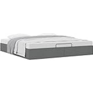 Osmannisk Sengeramme Uden Madras Stof Farvet - Mørkegrå / 200 x 200 cm