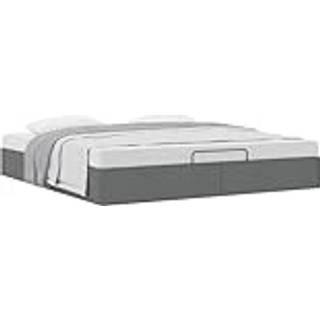 Osmannisk Sengeramme Uden Madras Stof Farvet - Mørkegrå / 180 x 200 cm