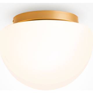 Maytoni loftlampe Glassy, hvid/guld, Ø 31,5 cm, glas