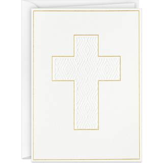 Hallmark Religiøse påskekort Gold Cross (20 blanke kort med konvolutter) til bekræftelse af dåb Bryllupper Præster Værdsættelse