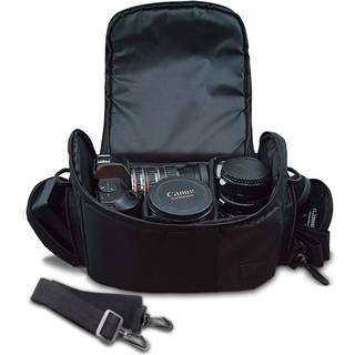 Deluxe stort digitalkamera/videopolstret b?retaske/etui til Nikon Sony Pentax Olympus Panasonic Samsung og Canon DSLR-kameraer & eCostConnection