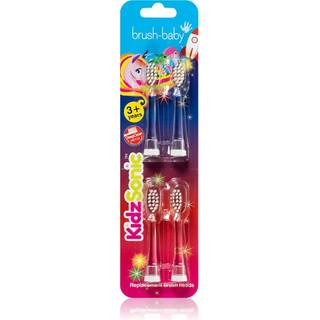 Brush Baby KidzSonic Erstatningshoveder til tandbørste til børn fra 3 år 4 stk. - 4 stk.