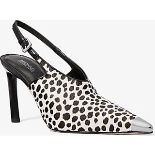 MK Kasia Cheetah Print Calf Hair Slingback Pump - Black - Michael Kors - EU 40.5