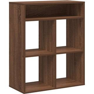 bogreol 66x31x80 cm konstrueret træ brun egetræsfarve