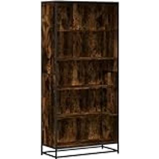 Bogreol 60X35X170,5 Cm Konstrueret Træ Etræsfarve Røget Eg - 80.5 cm / 170.5 cm