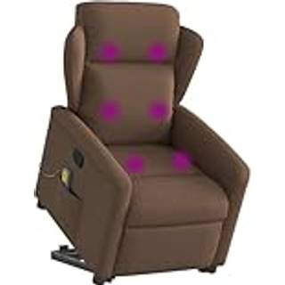 løftestol med massagefunktion stof brun