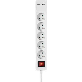 Nedis EXSO515UFSWT - power strip - 3500 Watt