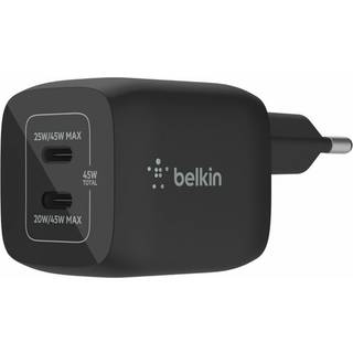 Belkin Boost Charge 45W USB-C Vægoplader - 2-port - Sort