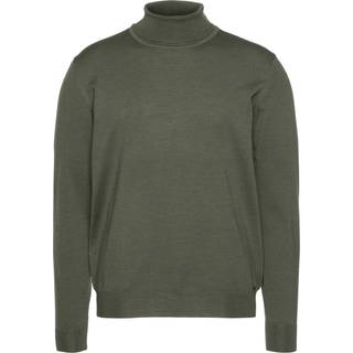 OLYMP Herren Rollkragenpullover grün unifarben