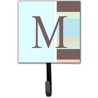 """" Caroline's Treasures CJ1003-MSH4 Letter M Initial Monogram-Blue Stripes Leash Holder eller Key Hook Small Multicolor """"