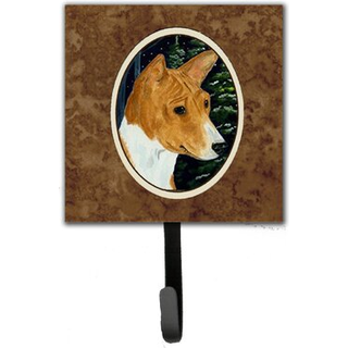 """" Caroline's Treasures SS8172SH4 Basenji Leash Holder eller Key Hook Small Multicolor """"