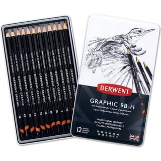 Derwent Graphic 9B-H - 12 stk. - Fast La...