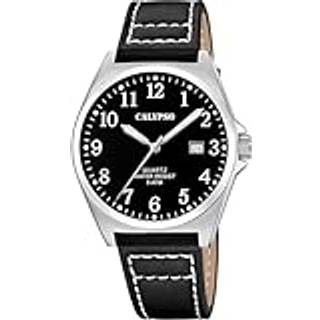 Calypso K5868/4 Herren-Armbanduhr mit Lederband Schwarz
