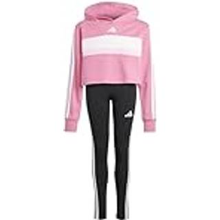 adidas adidas Essentials Tiberio 3-Stribet Crop Hættetrøje og Leggings Sæt