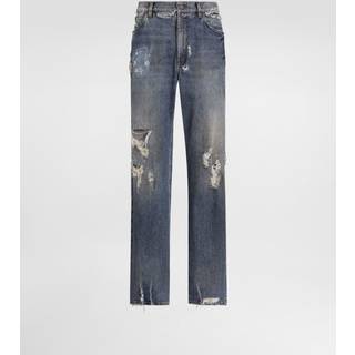 Dolce&Gabbana Distressed wide-leg jeans - blue - EU 56