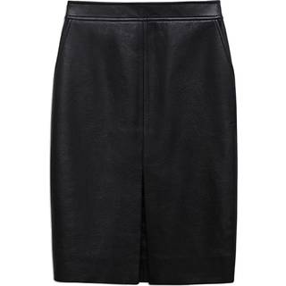 Tyra Skirt - Black Recycled Leather L