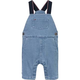 Contrast Strap Denim Dungarees