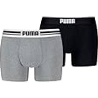 Puma 2-pak Everyday Placed Logo Boxer - Black/Grey - Medium