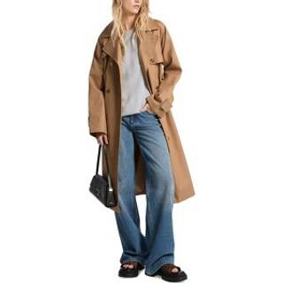 MK Cotton Oversized Double-Breasted Trench Coat - Brown - Michael Kors - S