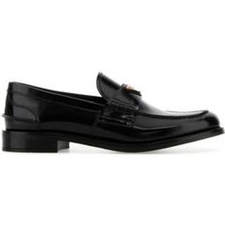 Black Leather Loafers - 37.5