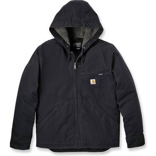 Carhartt Men's Washed Duck Sherpa Lined Jacket Black, XL