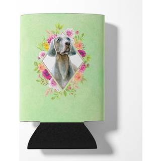 """" Caroline's Treasures CK4351CC Weimaraner Green Flowers kan eller flaske Hugger Kold-bjælke-Koozies 12 oz multicolor """"