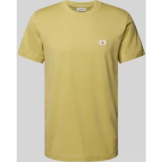 Cotton Badge T-shirt - Green - M
