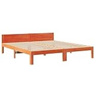 Sengeramme Uden Madras Massivt Fyrretræ - Gyldenbrun / 160 x 200 cm