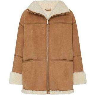 Toteme Signature shearling jacket - brown - M/L