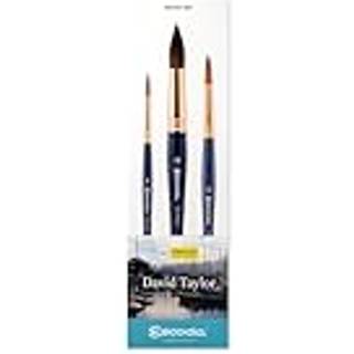 Escoda Signature Artist Watercolor PAINE Børste Set David Taylor Set #1 inkluderer Prado (Synthetic Sable) Rundstørrelse 8 & 12 og Ultimo (Synthe