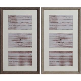 Fotoramme Home ESPRIT Hvid Brun Grå Krystal polystyren Urban 23 X 3 X 41 cm (2 enheder)