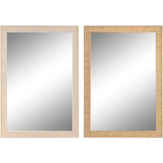 Vægspejl Home ESPRIT Brun Natur Scandi 93,5 X 2,5 X 134 cm (2 enheder)