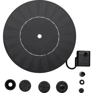 Vandfontæne solcelledrevet 18 cm Sort