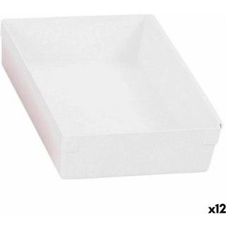 Multifunktionel Æske modulær Hvid 22,5 x 15,5 x 5,3 cm (12 enheder)