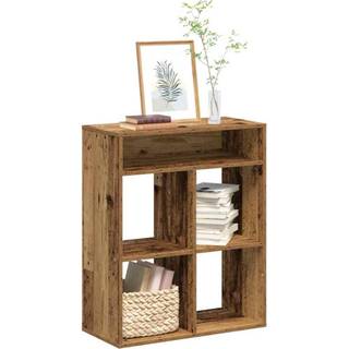 Bogreol Konstrueret Træ Antikt Trælook - Gammelt træ / 66 x 31 x 80 cm