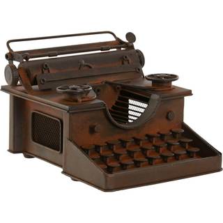 Dekorativ figur Home ESPRIT Bronze Vintage Skrivemaskine 15 x 18 x 12 cm