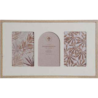 Fotoramme Home ESPRIT Beige Krystal Træ MDF Skandinavisk 39 X 2 X 24 cm