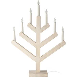 Scandi Living Pine adventslysestage 62 cm Hvidglaseret