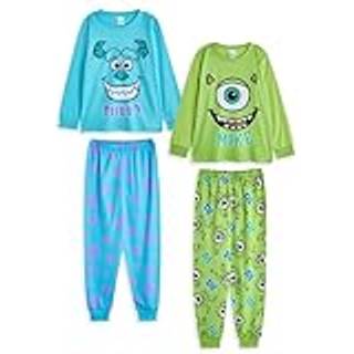 Vanilla Underground Vanilla Underground Blue Unisex Kids Disney Monsters Inc Pyjamas 2 Pack