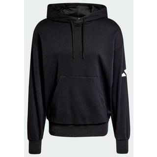Essentials Loose-Fit 3 Bar Logo French Terry hættetrøje - Pure Ruby / Black