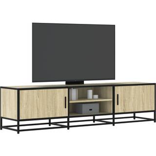Tv-Bord 100X35X41 Cm Konstrueret Træ Og Metal - 160 cm / Sonoma-eg