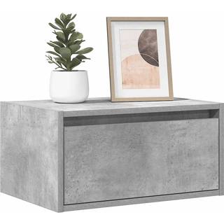 Tv-Skab Med Led-Lys 75X35,5X25 Cm - 2 / 51 cm / Betongrå